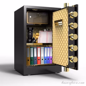 BAS25CM-3 Basec Luxury Fireproof Safe Box With, Fingerprint, Password and Manual Key Unlock